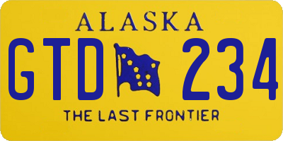AK license plate GTD234