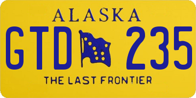 AK license plate GTD235