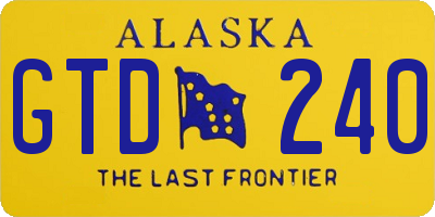 AK license plate GTD240