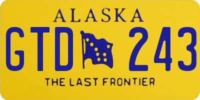 AK license plate GTD243