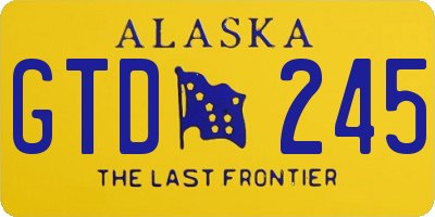 AK license plate GTD245