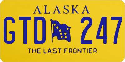 AK license plate GTD247
