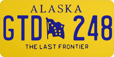 AK license plate GTD248