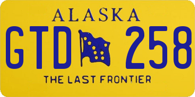 AK license plate GTD258