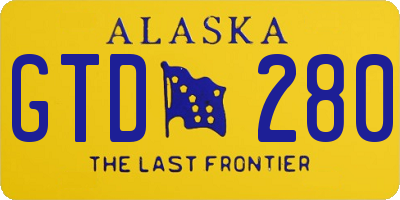 AK license plate GTD280