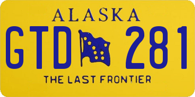 AK license plate GTD281