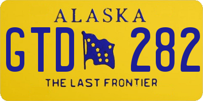 AK license plate GTD282