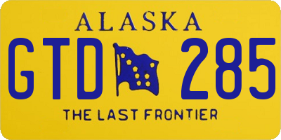 AK license plate GTD285