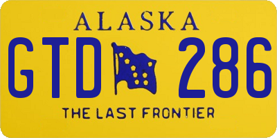 AK license plate GTD286