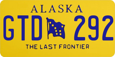 AK license plate GTD292