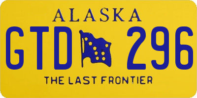 AK license plate GTD296