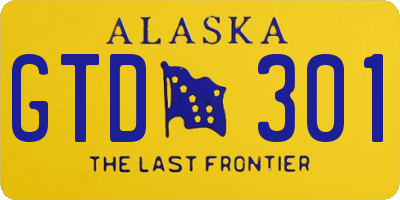 AK license plate GTD301