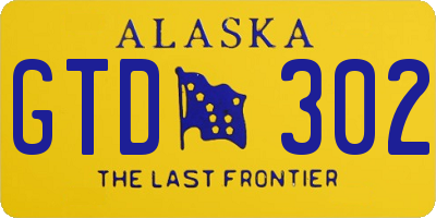 AK license plate GTD302