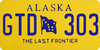 AK license plate GTD303