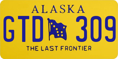 AK license plate GTD309