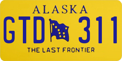 AK license plate GTD311