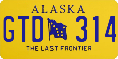 AK license plate GTD314