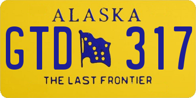 AK license plate GTD317
