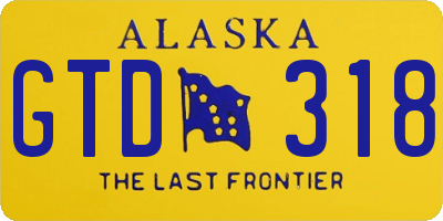 AK license plate GTD318