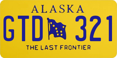 AK license plate GTD321