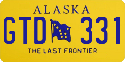 AK license plate GTD331