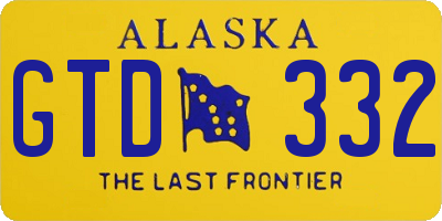 AK license plate GTD332