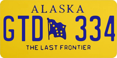 AK license plate GTD334