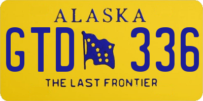 AK license plate GTD336
