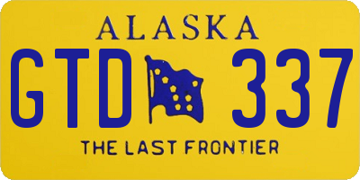 AK license plate GTD337