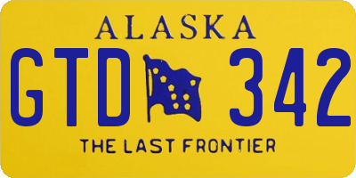AK license plate GTD342