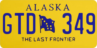 AK license plate GTD349