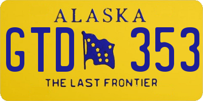 AK license plate GTD353