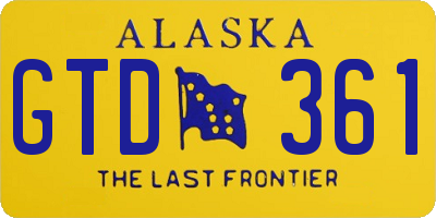 AK license plate GTD361