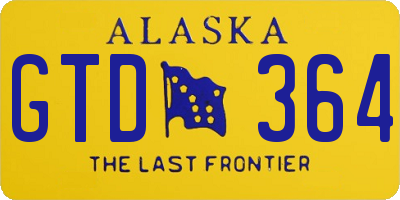 AK license plate GTD364