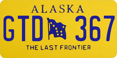 AK license plate GTD367