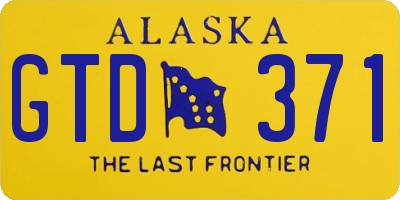 AK license plate GTD371