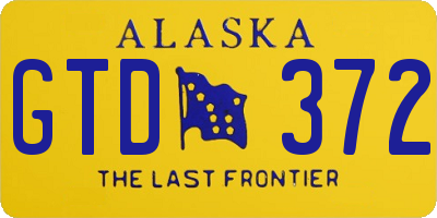 AK license plate GTD372