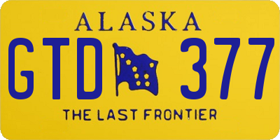 AK license plate GTD377