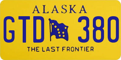 AK license plate GTD380