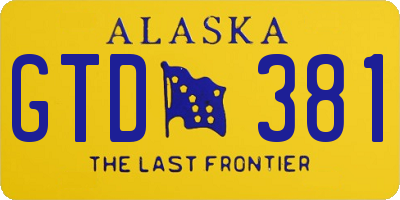 AK license plate GTD381