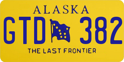 AK license plate GTD382