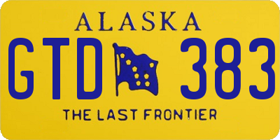 AK license plate GTD383