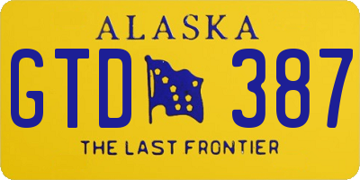 AK license plate GTD387