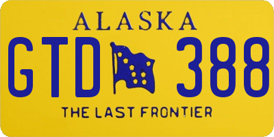 AK license plate GTD388