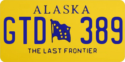 AK license plate GTD389