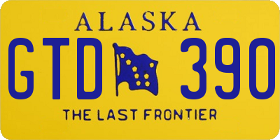 AK license plate GTD390