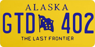 AK license plate GTD402