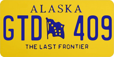 AK license plate GTD409