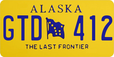 AK license plate GTD412