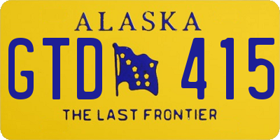 AK license plate GTD415